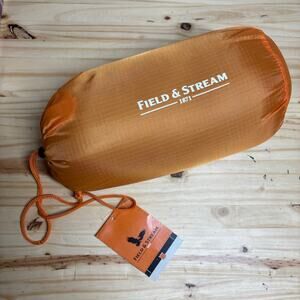 Field And Stream Camping Camp Pillow Orange 18X14 Moisture Wicking